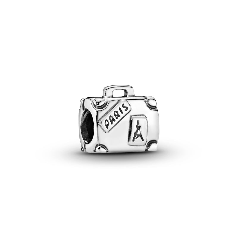 Suitcase Silver Charm