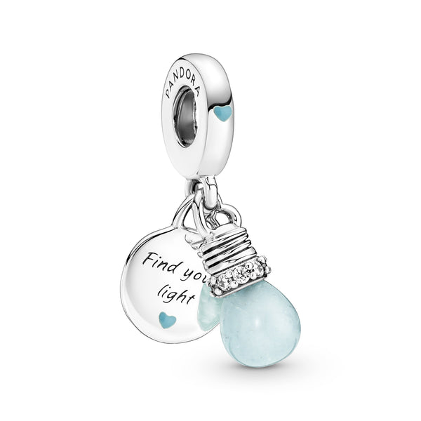 Glow-in-the-dark Lightbulb Double Dangle Charm