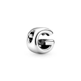 Letter G Silver Charm