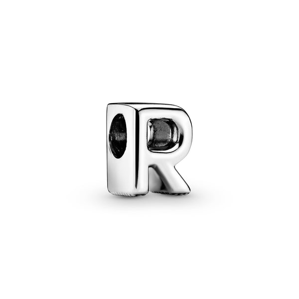 Letter R Silver Charm