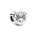 Mysticism Heart Sterling Silver Charm