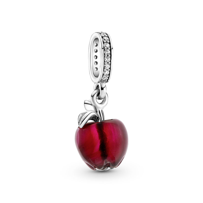 Apple Dangle With Red Murano Glass