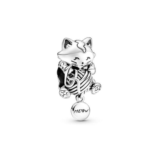 Kitten And Yarn Ball Charm