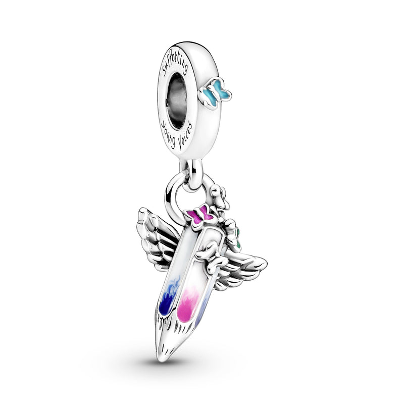 Pandora Me Crayon With Butterflies Dangle